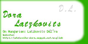 dora latzkovits business card